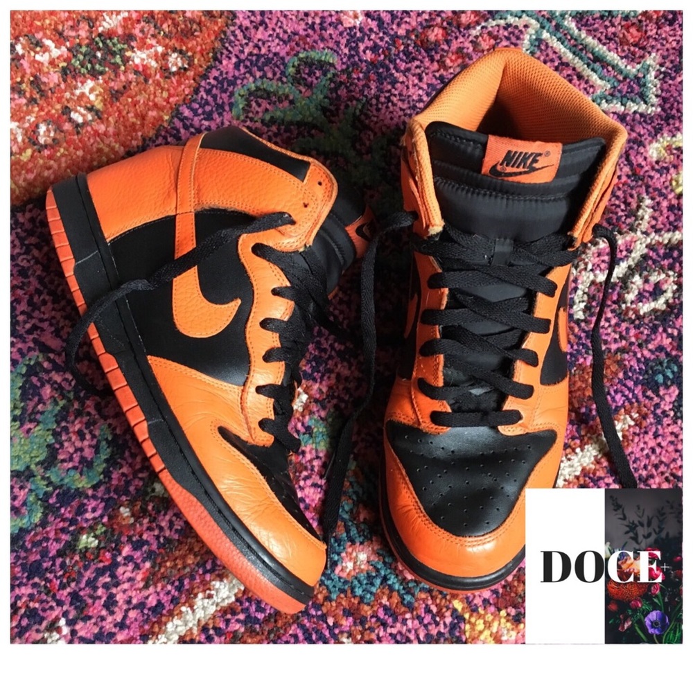 NIKE Dunk High Black/ Safety Orange - SF Giants
